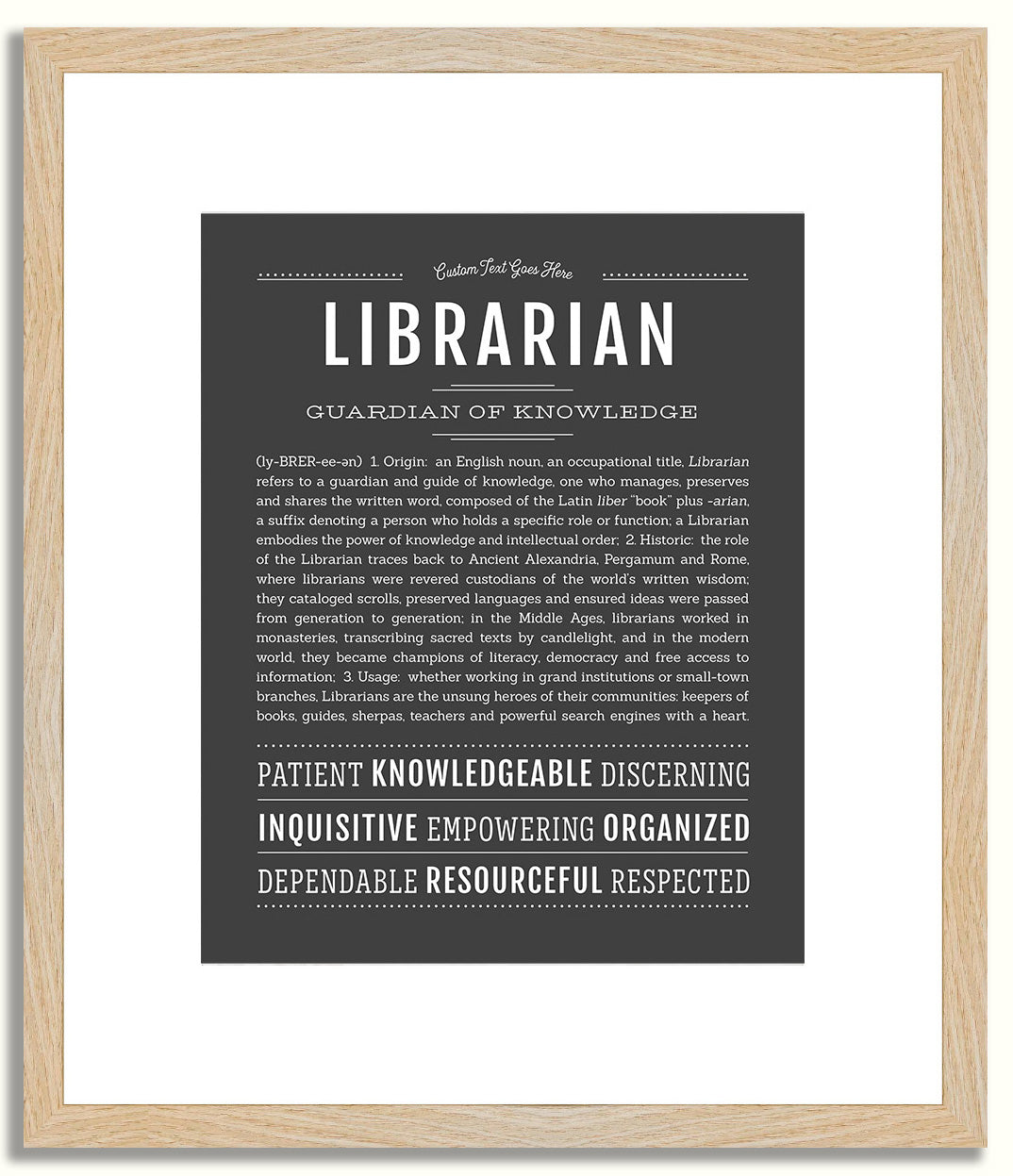 Librarian | Name Art Print