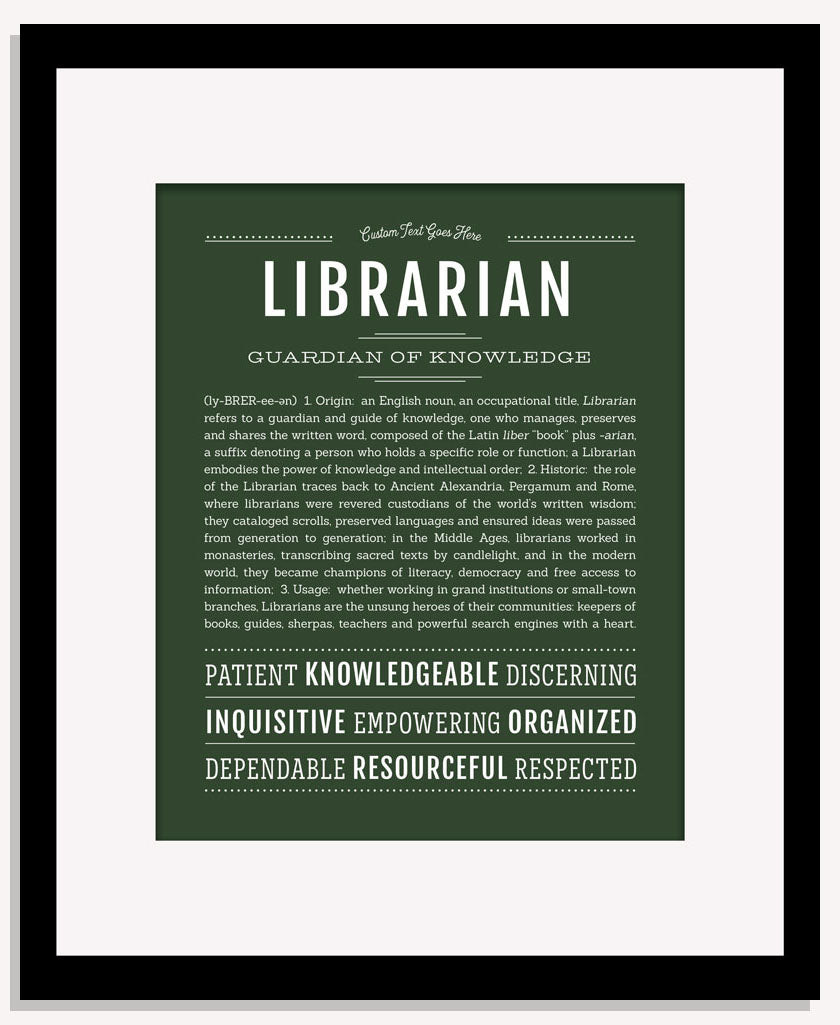 Librarian | Name Art Print