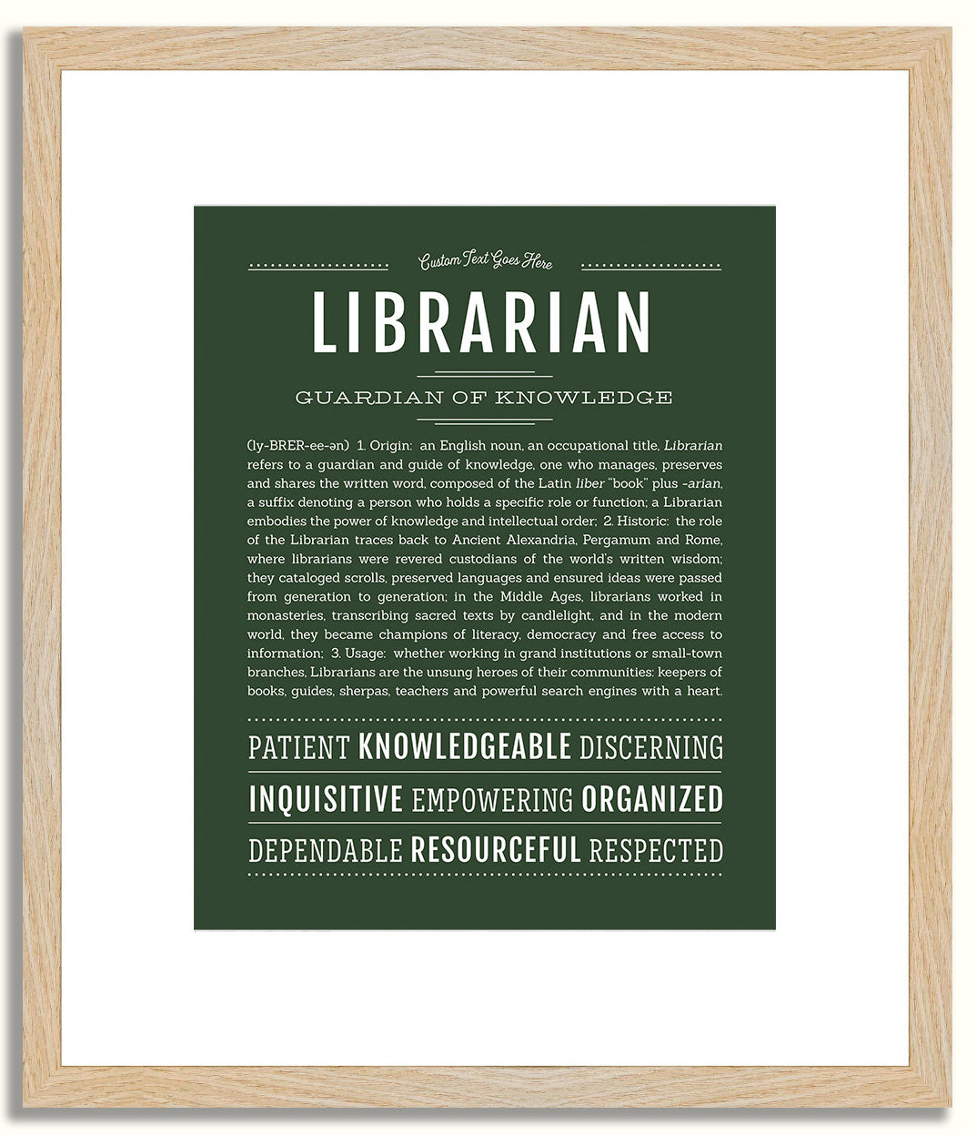 Librarian | Name Art Print