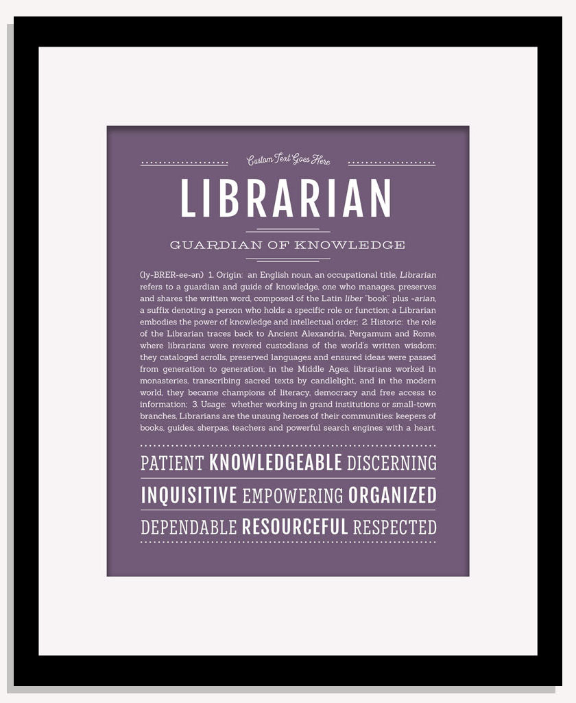 Librarian | Name Art Print