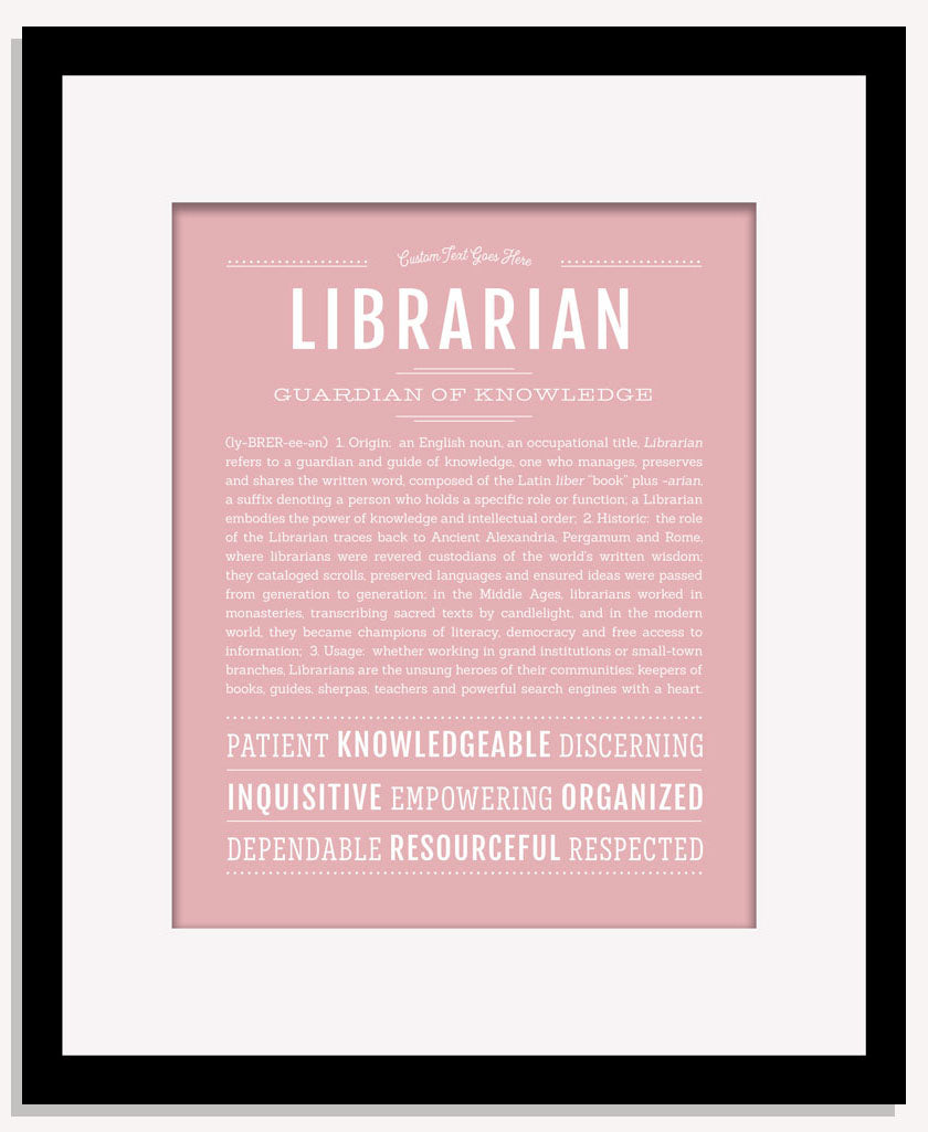 Librarian | Name Art Print