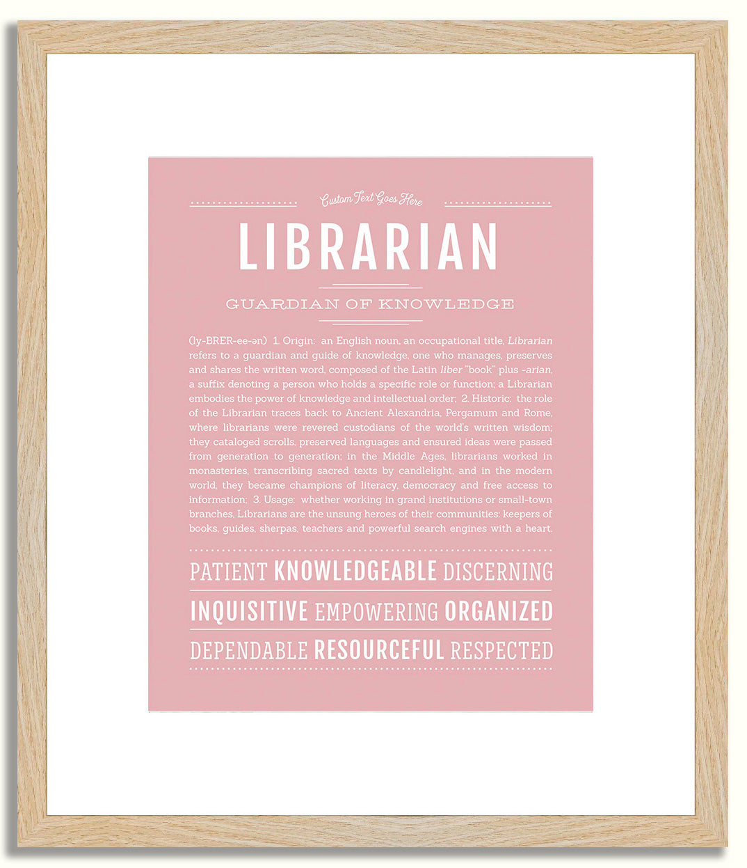 Librarian | Name Art Print