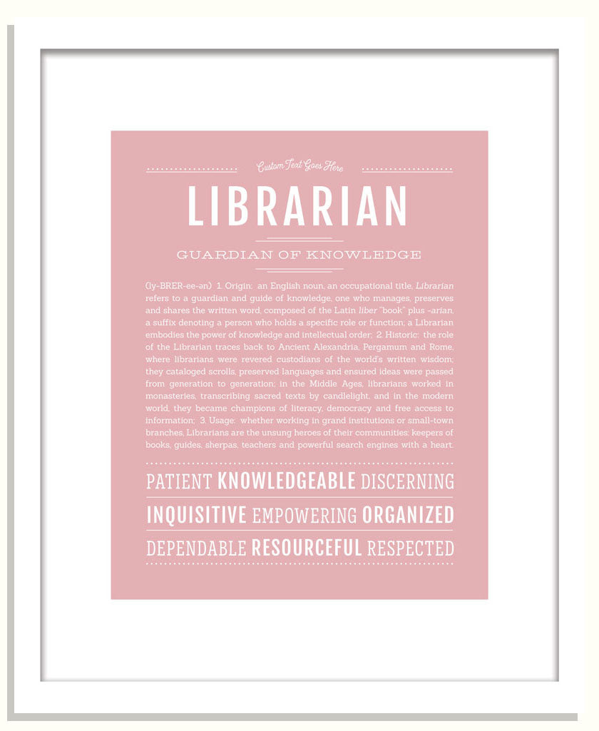 Librarian | Name Art Print