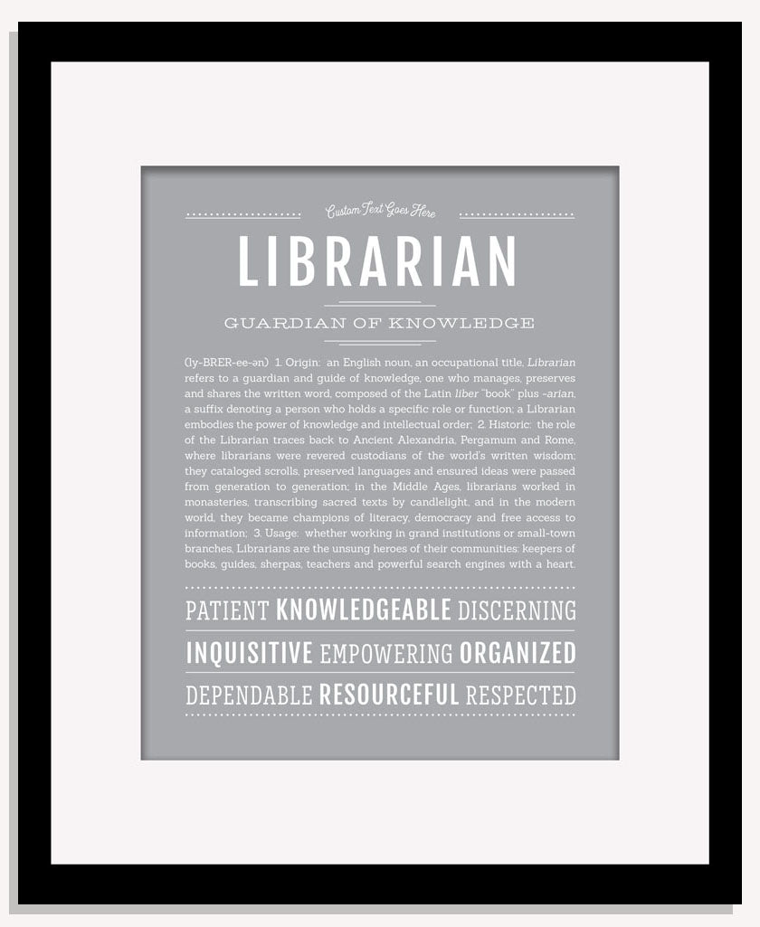 Librarian | Name Art Print