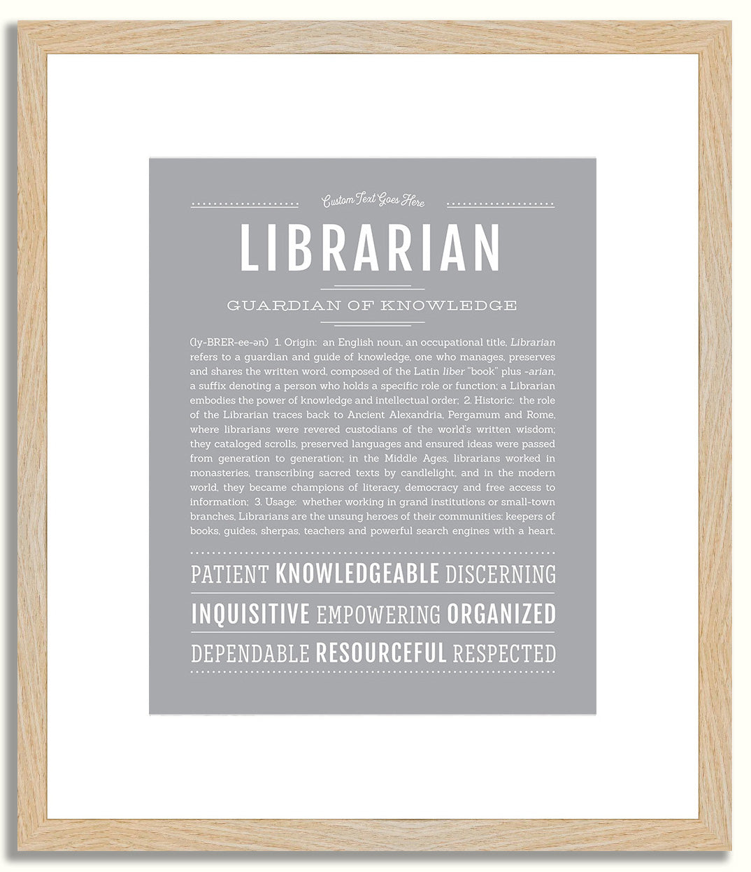 Librarian | Name Art Print