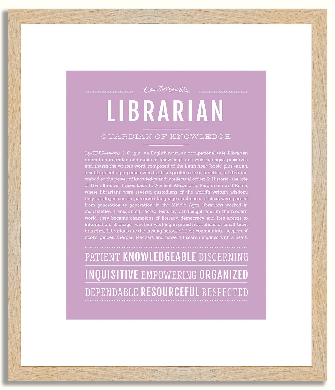 Librarian | Name Art Print
