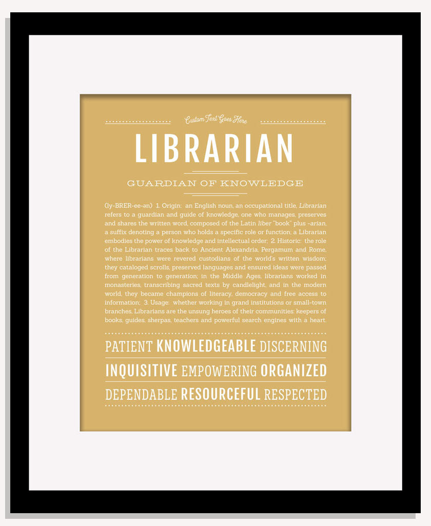 Librarian | Name Art Print