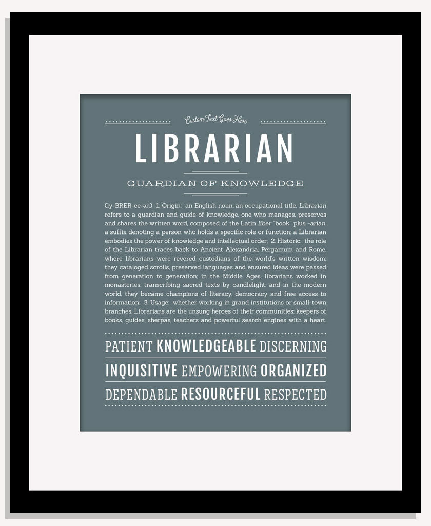 Librarian | Name Art Print
