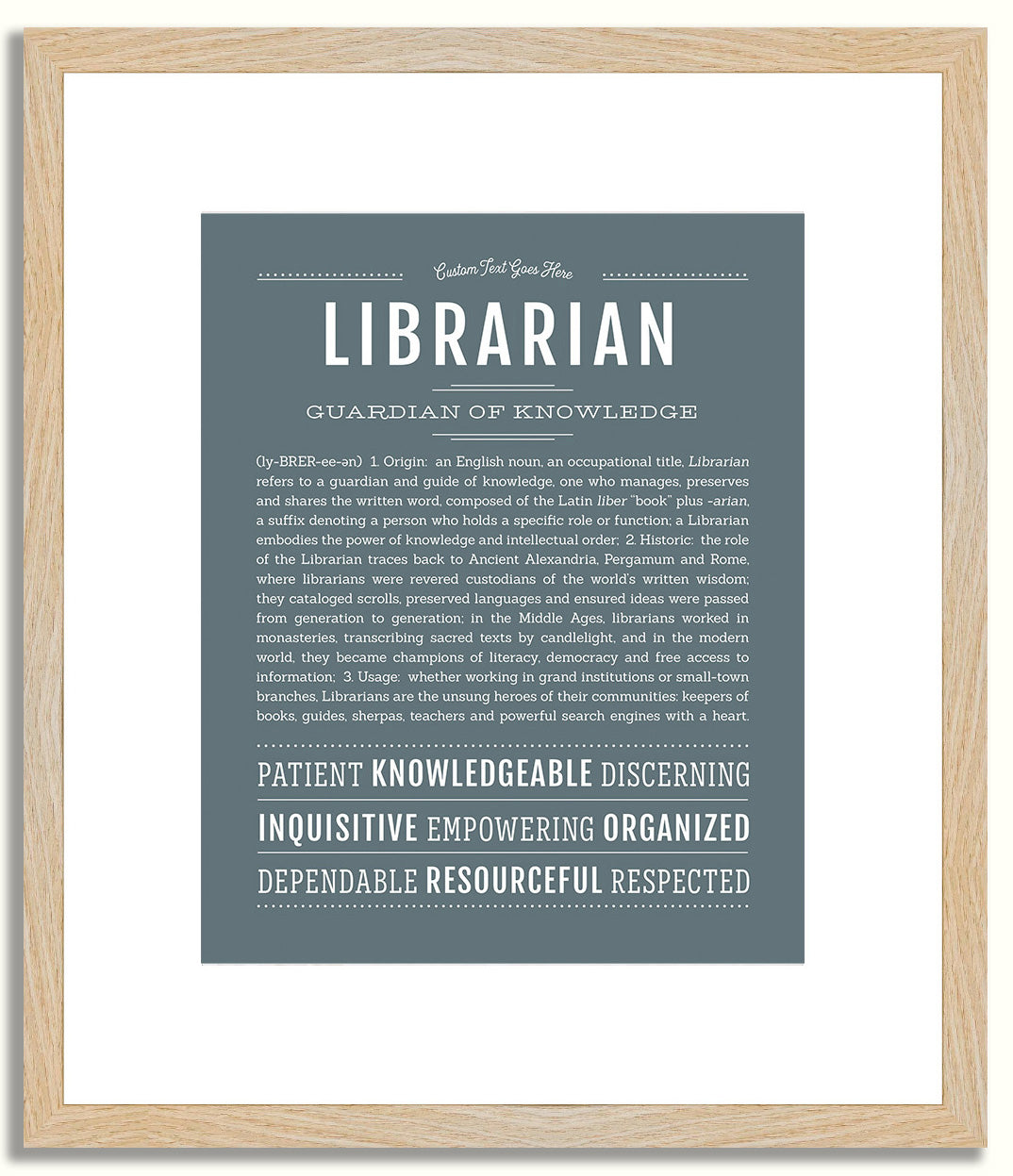 Librarian | Name Art Print