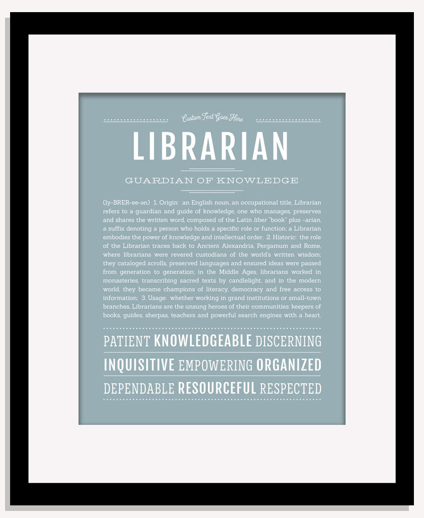 Librarian | Name Art Print