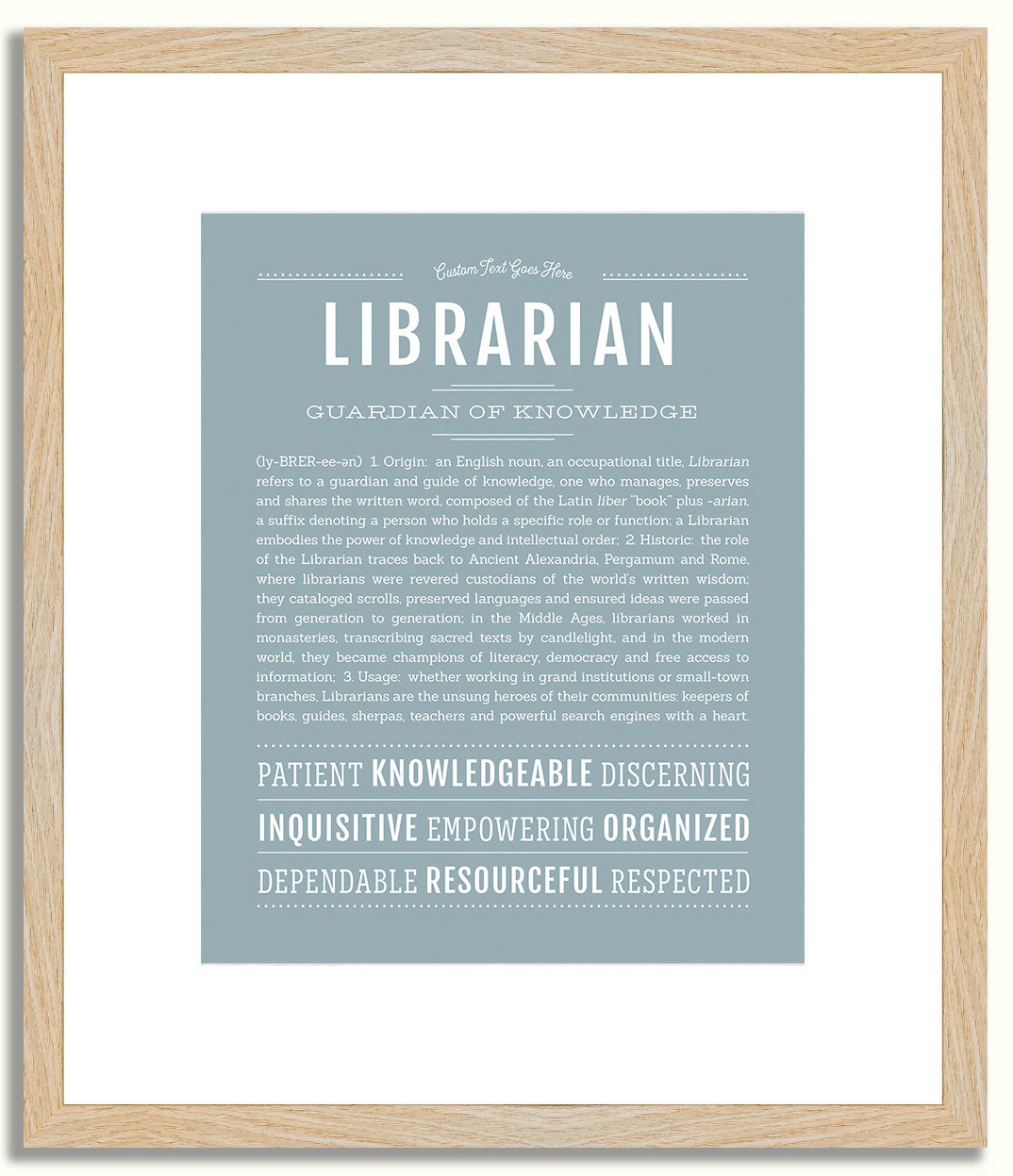 Librarian | Name Art Print