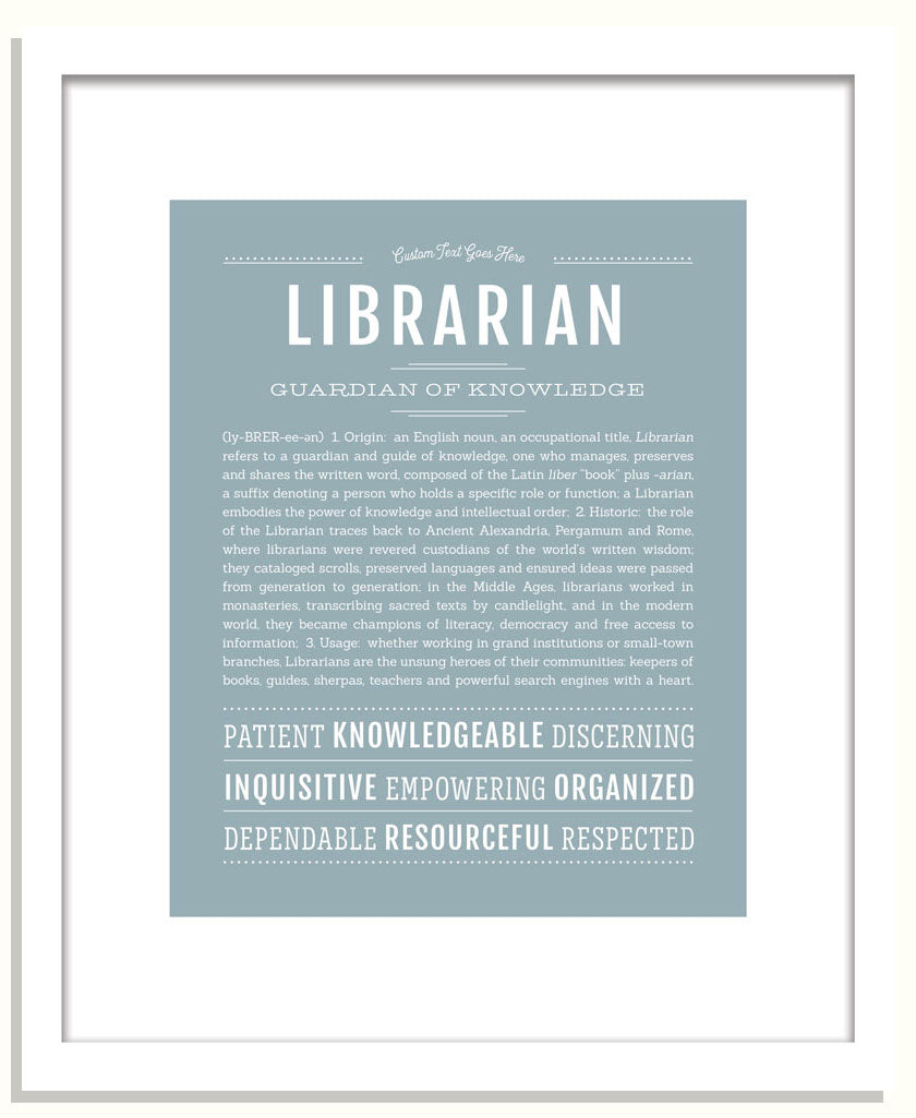Librarian | Name Art Print