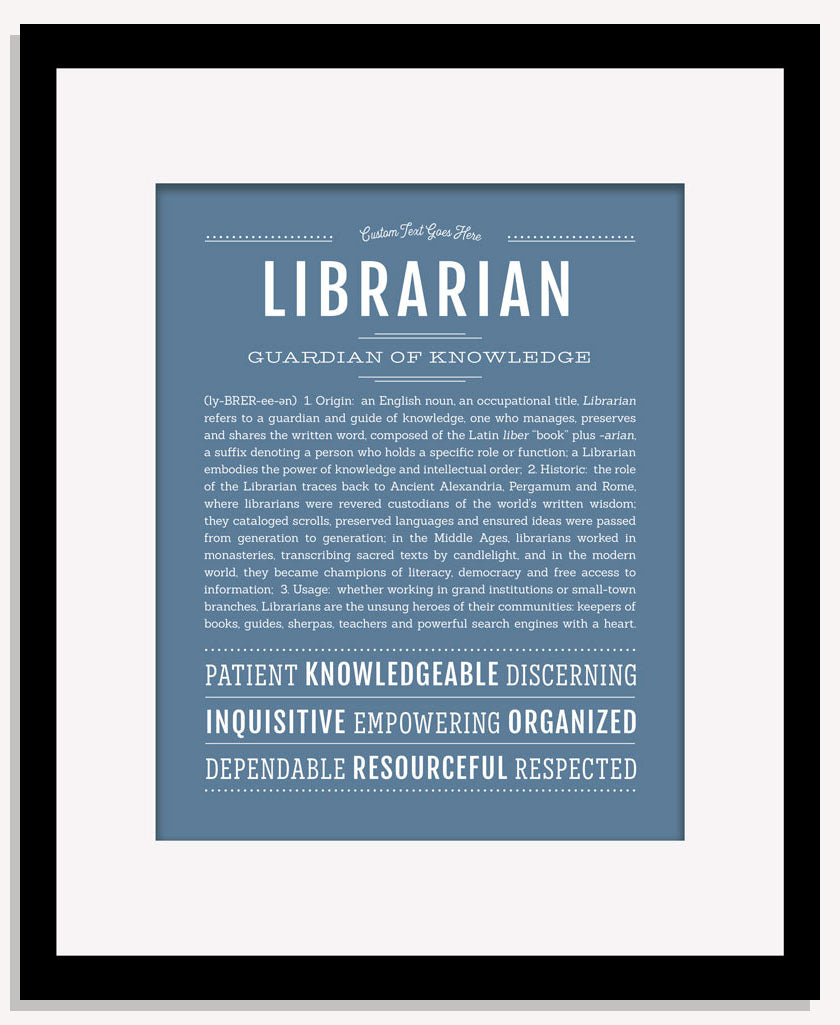 Librarian | Name Art Print