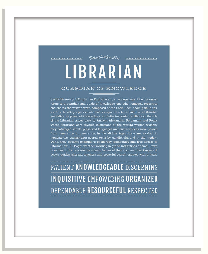 Librarian | Name Art Print