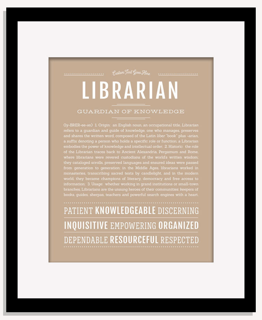 Librarian | Name Art Print
