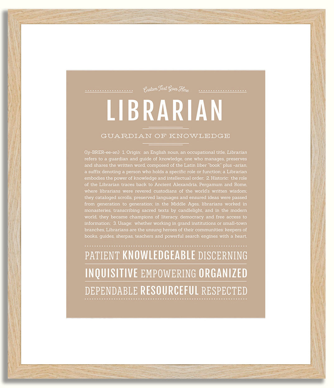 Librarian | Name Art Print
