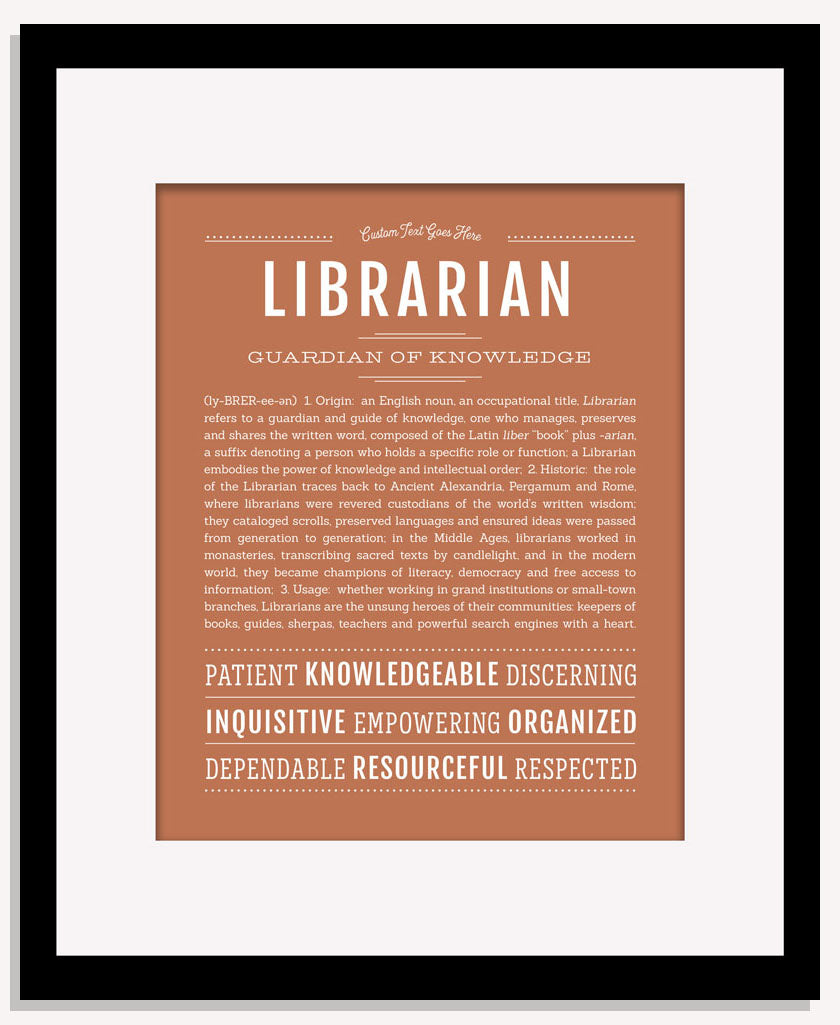 Librarian | Name Art Print