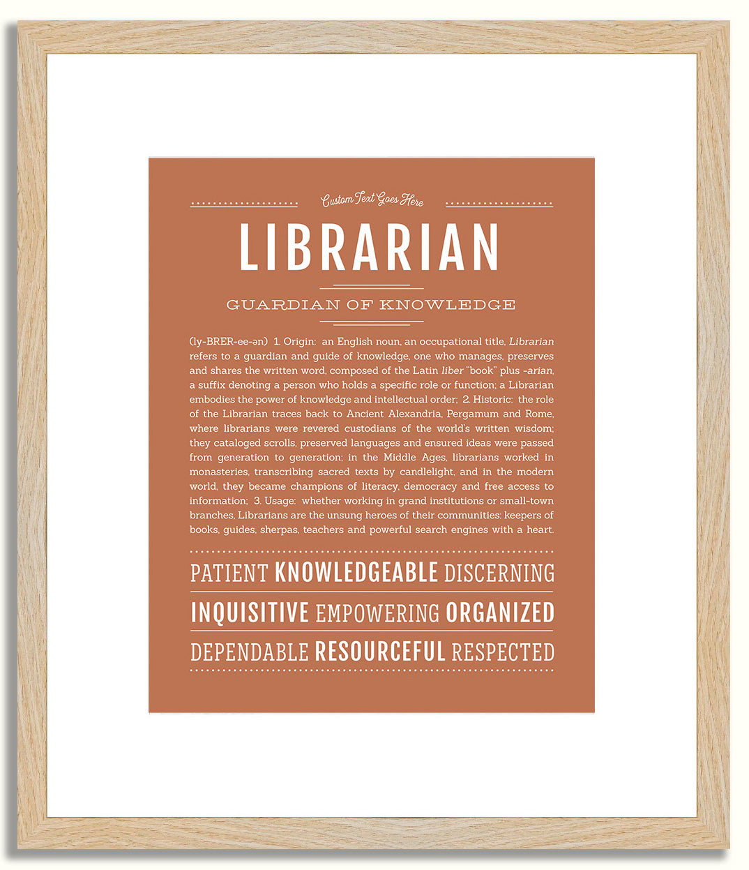 Librarian | Name Art Print