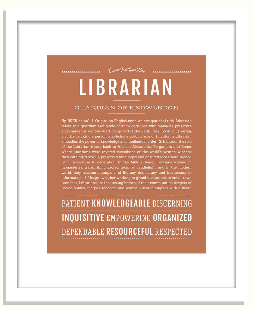 Librarian | Name Art Print