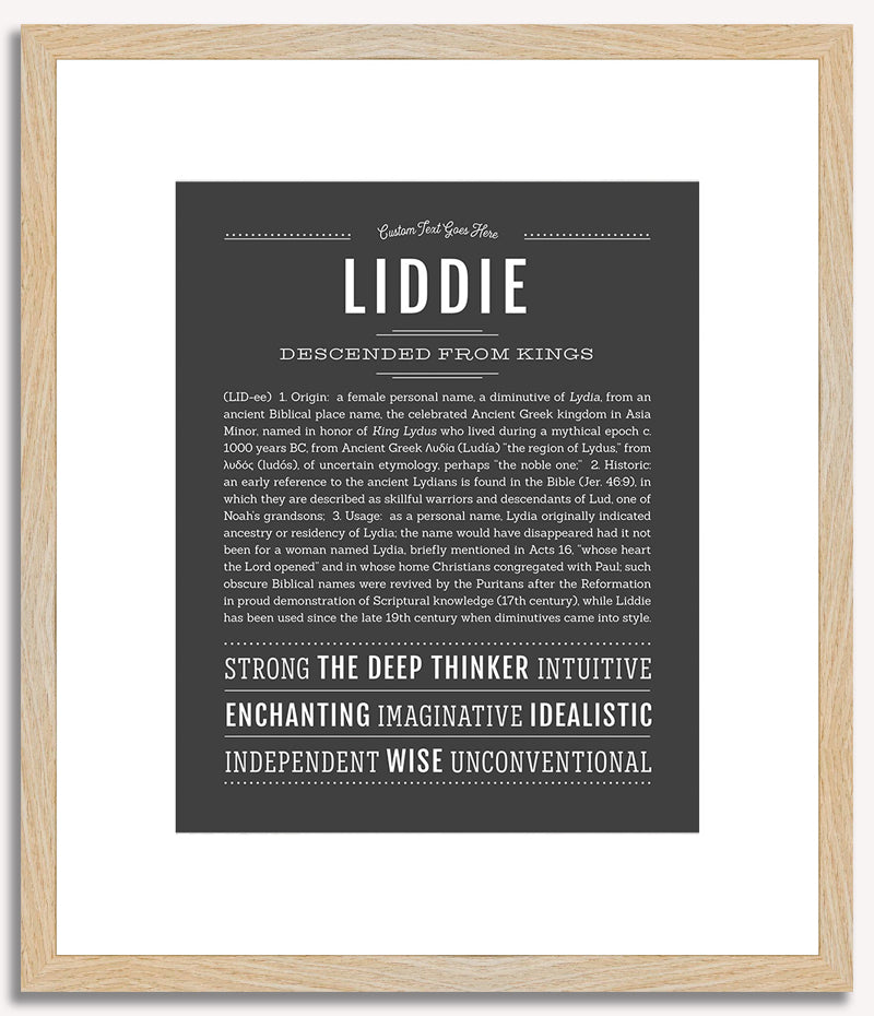 Liddie | Name Art Print