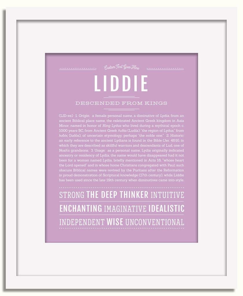 Frame Options | Lilac | White Frame, Matted