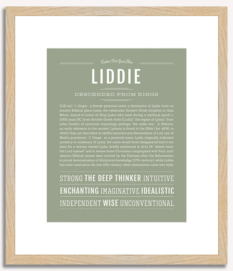 Liddie | Name Art Print