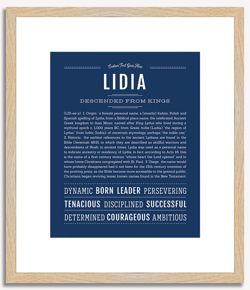 Lidia | Name Art Print