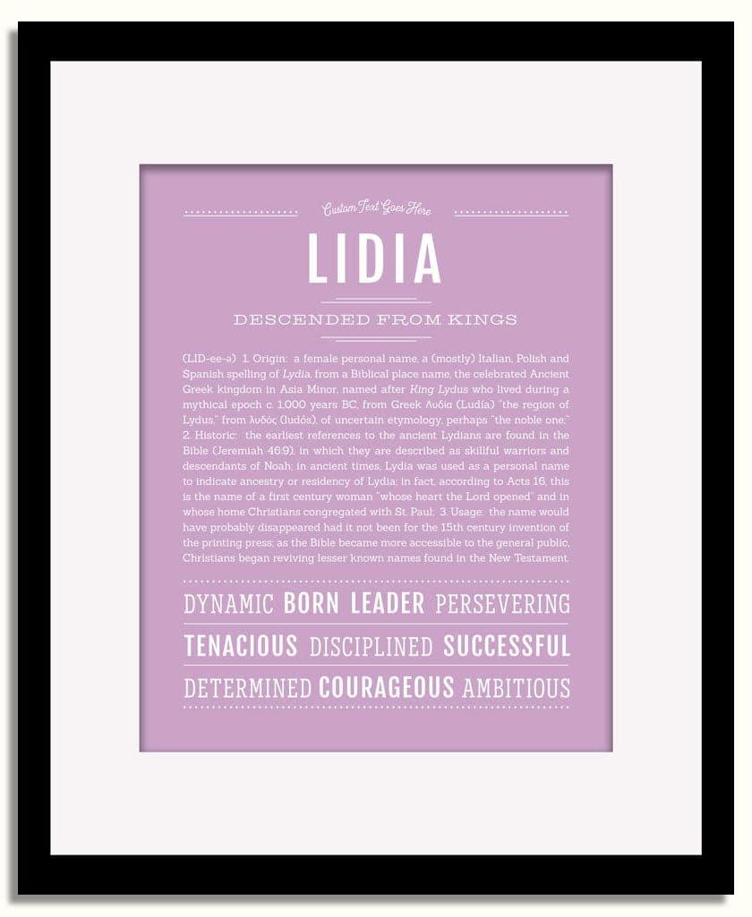 Frame Options | Lilac | Black Frame, Matted