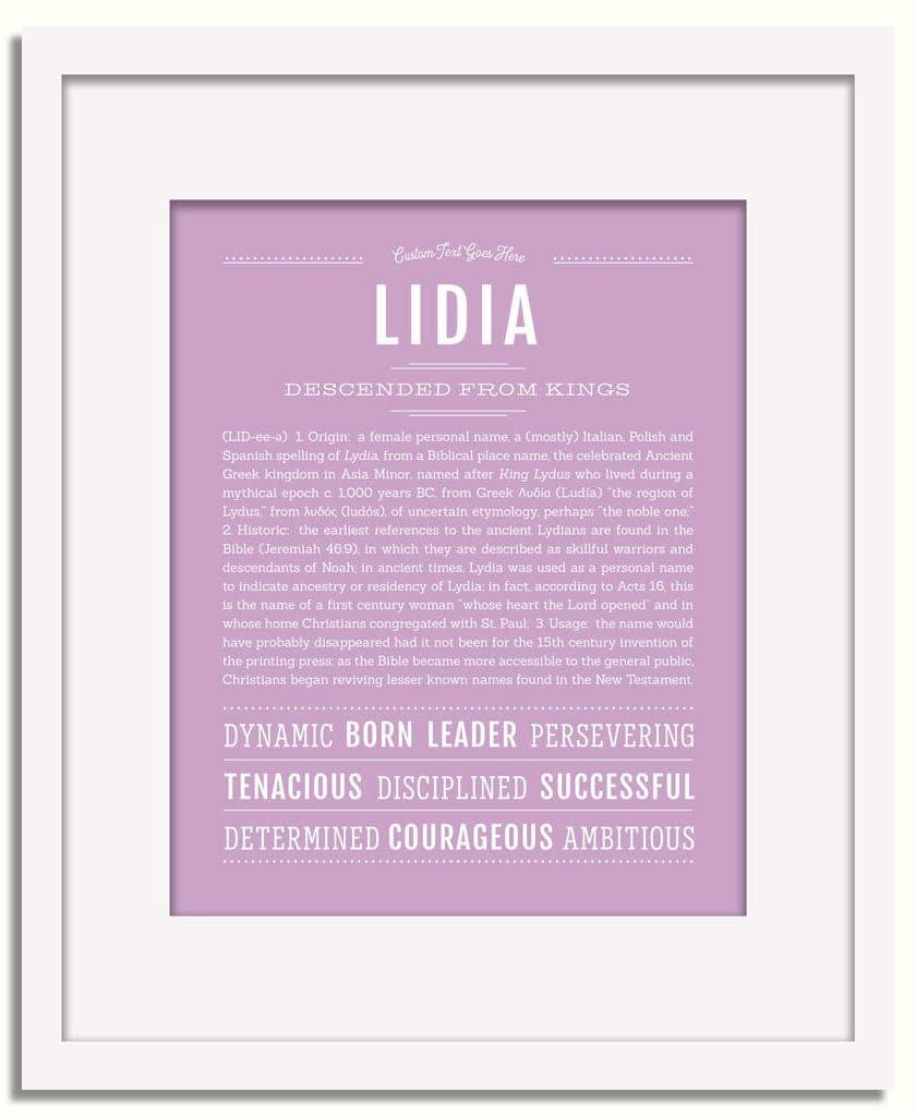 Frame Options | Lilac | White Frame, Matted