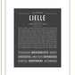 Lielle | Name Art Print