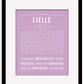 Lielle | Name Art Print