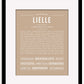 Lielle | Name Art Print