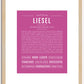 Liesel | Name Art Print