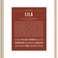 Lila | Name Art Print