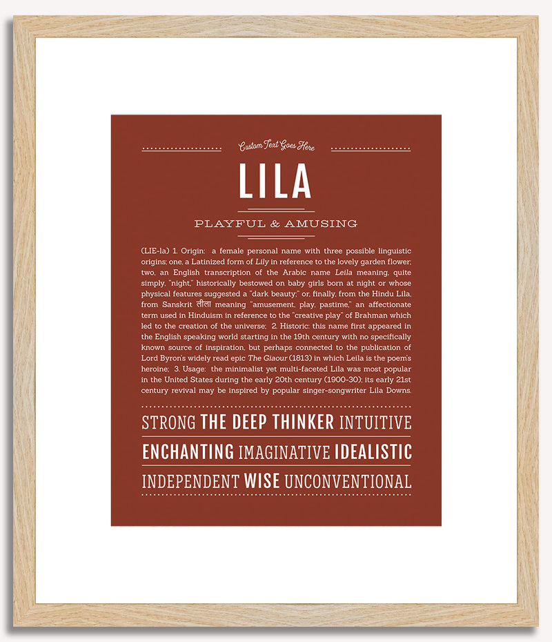 Lila | Name Art Print