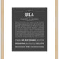 Lila | Name Art Print