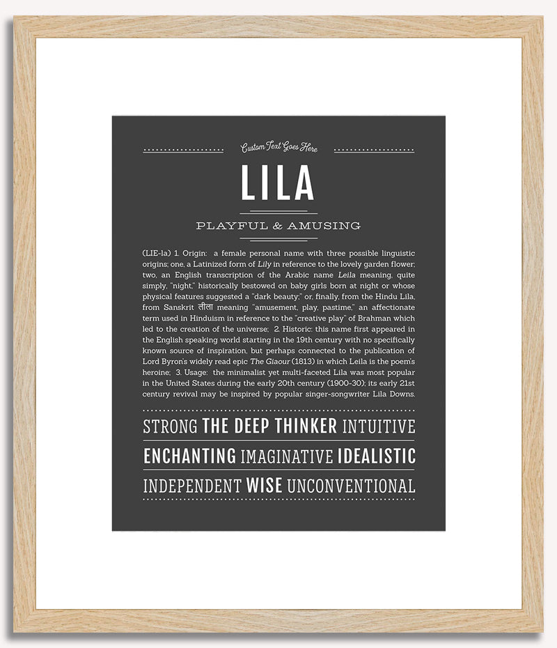 Lila | Name Art Print