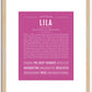 Lila | Name Art Print