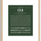 Lila | Name Art Print