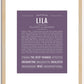 Lila | Name Art Print