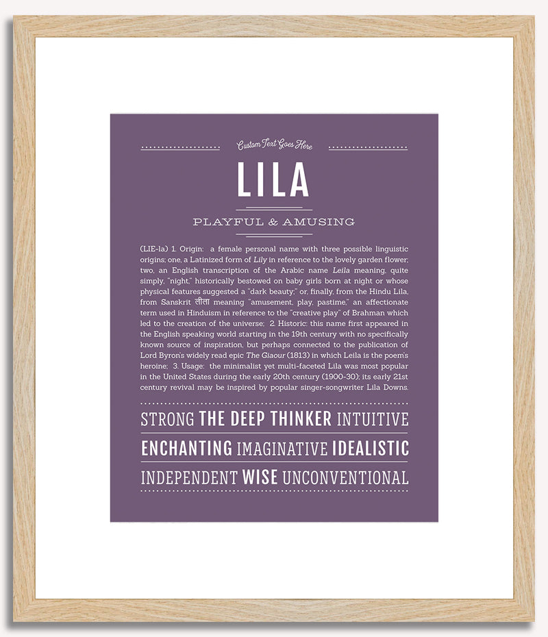 Lila | Name Art Print