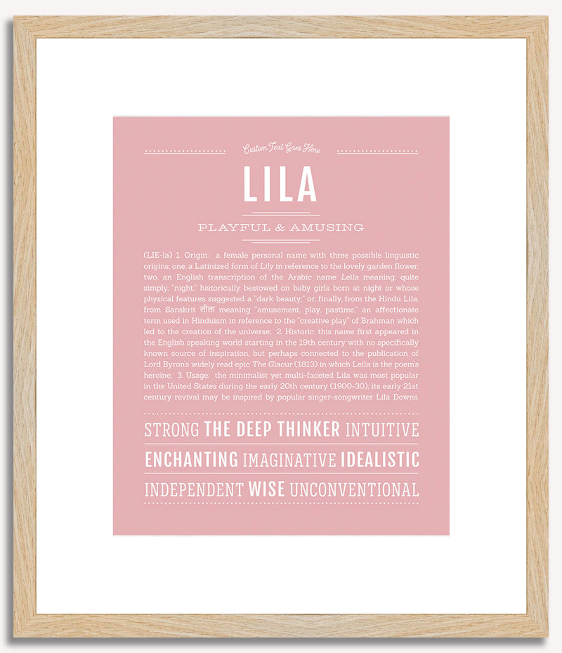 Lila | Name Art Print