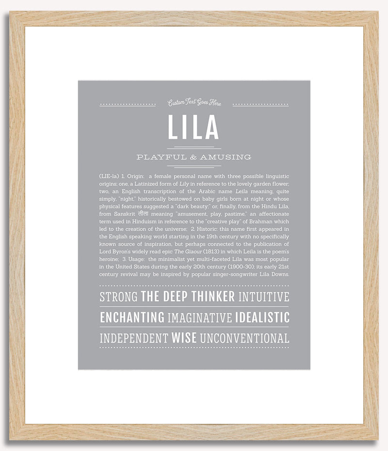 Lila | Name Art Print