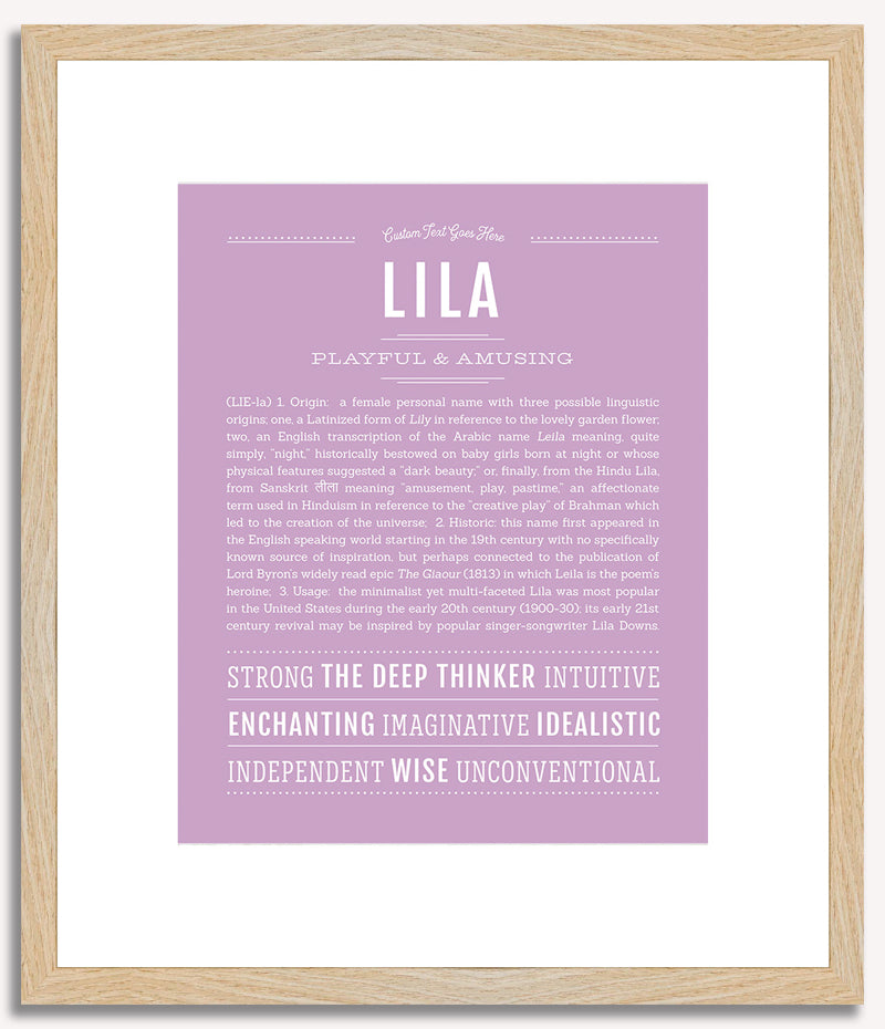 Lila | Name Art Print