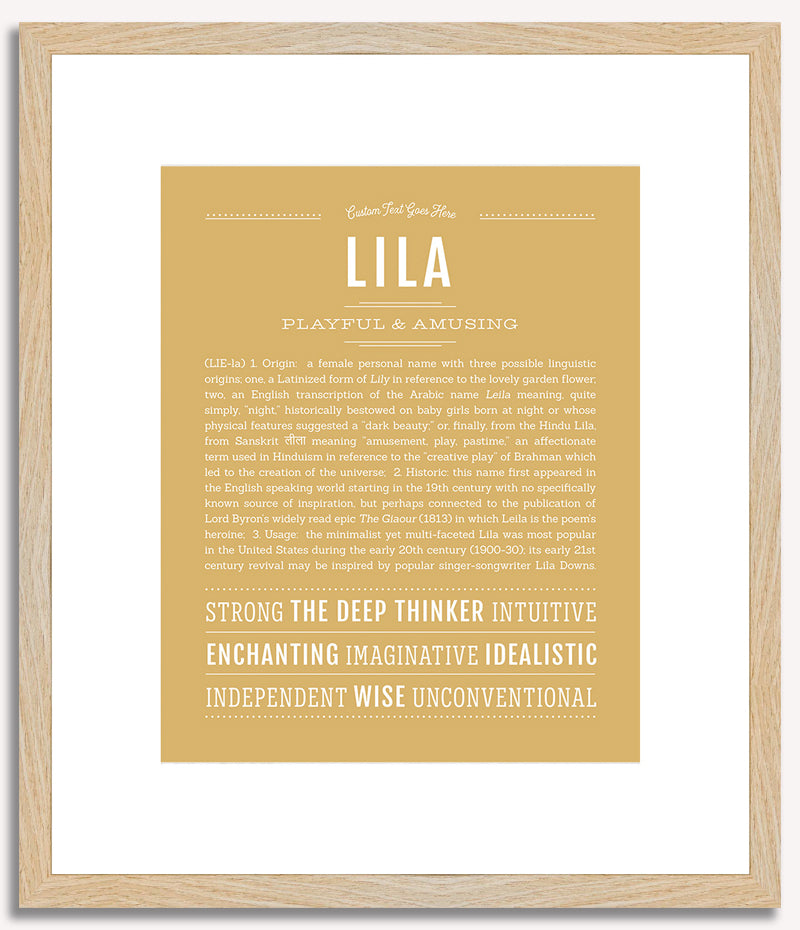 Lila | Name Art Print