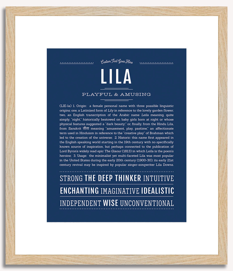 Lila | Name Art Print