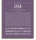 Lila | Name Art Print – Name Stories