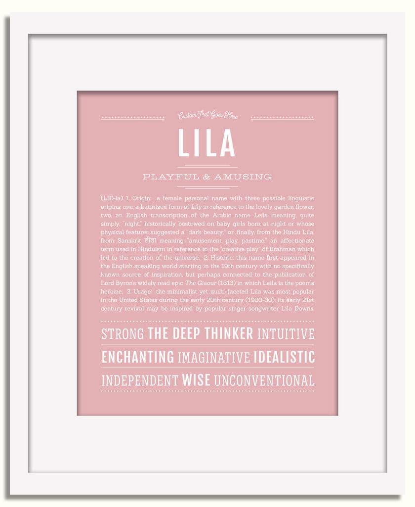 Frame Options | Dusty Rose | White Frame, Matted