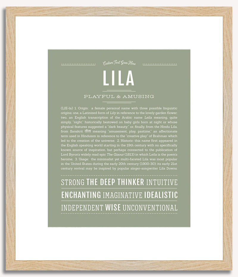 Lila | Name Art Print