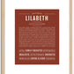 Lilabeth | Name Art Print